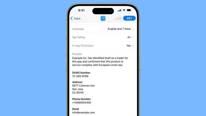 已生效:苹果欧盟 App Store 实施新规,开发者需公示联系信息